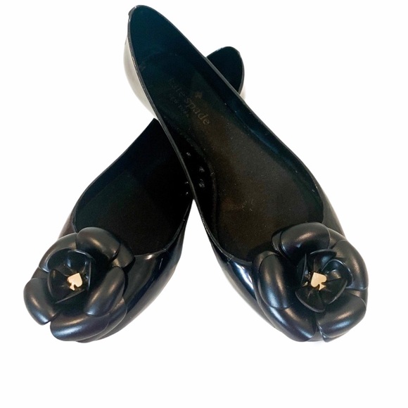 kate spade Shoes - Kate Spade - Black Jelly ballerina Rose